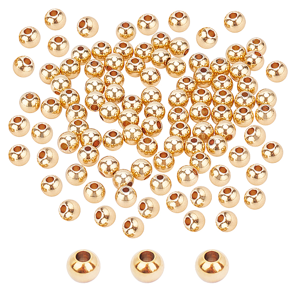 

PandaHall 150pcs 6mm Gold Plated Brass Beads Long-Lasting Plated Round Round Ball Smooth Beads for Necklace, Bracelet, Earring Making Brass...