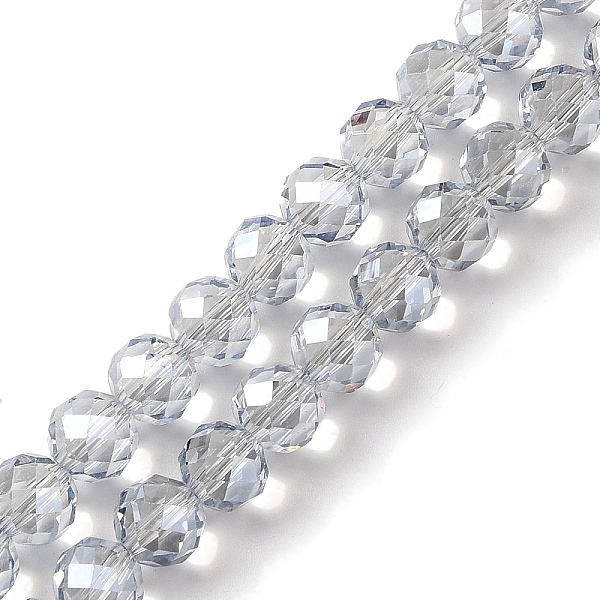 

PandaHall Pearl Luster Plated Electroplate Beads Strands, Faceted, Round, Light Steel Blue, 8x7.5mm, Hole: 1.2mm, about 67~68pcs/strand...