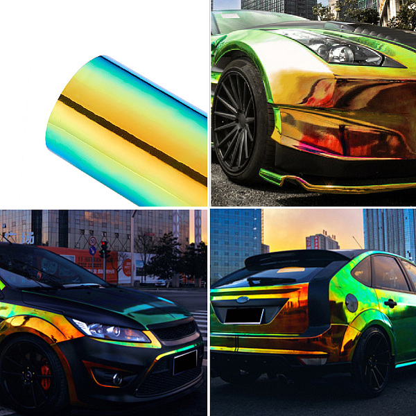 光沢のあるカラフルな diy 車体フィルム ビニール車ラップ ステッカー デカール エアリリース フィルム