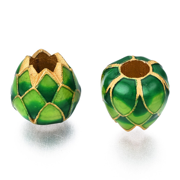 

PandaHall Alloy Enamel Beads, Matte Style, Cadmium Free & Lead Free, Large Hole Beads, Flower, Sea Green, 9x9.5x9.5mm, Hole: 4mm...