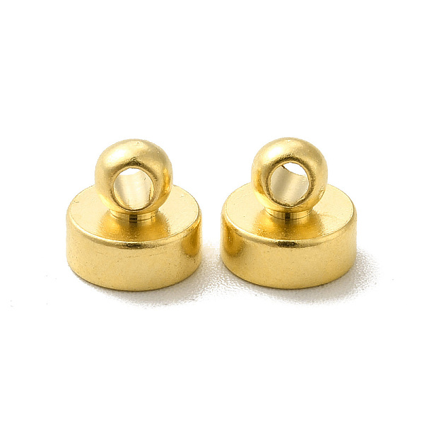 

PandaHall Brass Pendant Bails, Cadmium Free & Lead Free, Long-Lasting Plated, Flat Round, Real 24K Gold Plated, 6x5.5mm, Hole: 1.5mm Brass