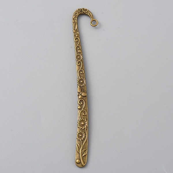 

PandaHall Alloy Hair Sticks, with Loop, Hair Accessories for Women, Antique Bronze, 125x19x2mm, Hole: 3.2mm Alloy