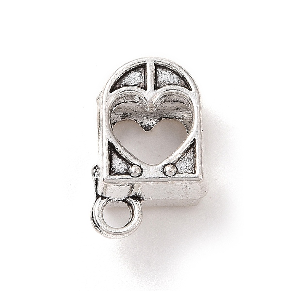 

PandaHall Tibetan Style Alloy Tube Bails, Loop Bails, Hanger Links, Heart, Antique Silver, 14x9x7mm, Hole: 2mm, Inner Diameter: 5mm...