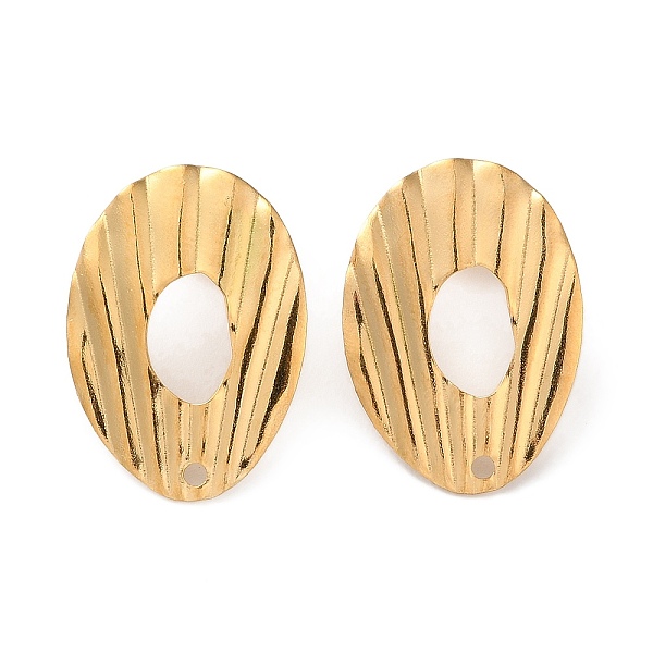 

PandaHall 304 Stainless Steel Stud Earring Findings, Hollow Oval with Hole, Golden, 23x16.5mm, Hole: 1.5mm, Pin: 0.8mm 304 Stainless Steel...