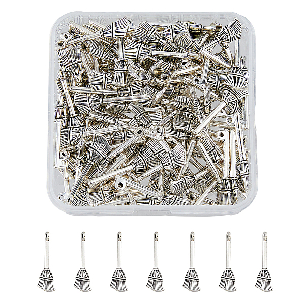 

PandaHall DICOSMETIC 120Pcs Tibetan Style Zinc Alloy Broom Pendants, Lead Free & Cadmium Free, Antique Silver, 27x8.7x3mm, Hole: 2mm Alloy...