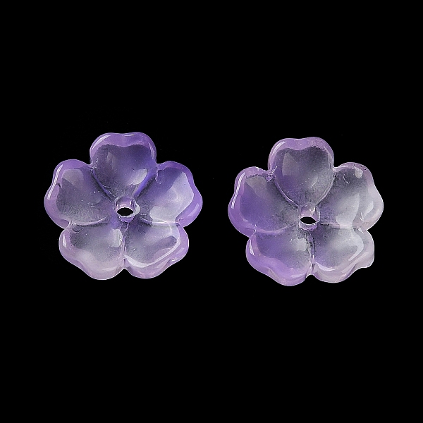 Bouchon de perle de verre à dégradé de couleurs teint et chauffé