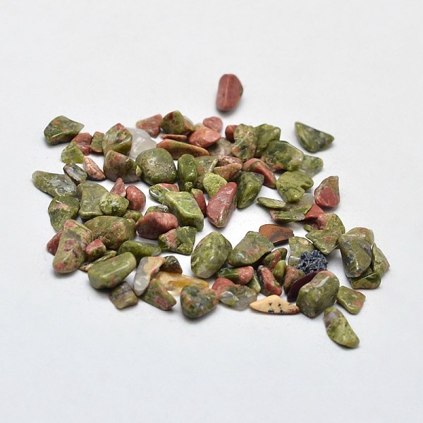 Unakite Chip-Perlen