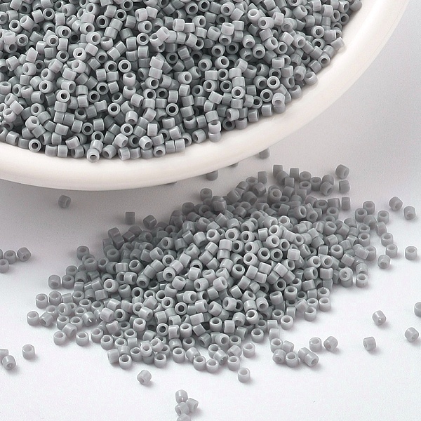 

PandaHall MIYUKI Delica Beads, Cylinder, Japanese Seed Beads, 11/0, (DB1139) Opaque Ghost Gray, 1.3x1.6mm, Hole: 0.8mm, about 10000pcs/bag...