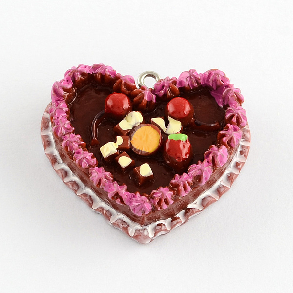 

PandaHall Resin Pendants, Cake, Mixed Color, 28x33x11mm, Hole: 2mm Resin Food Multicolor