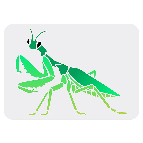 

PandaHall Plastic Drawing Painting Stencils Templates, for Painting on Scrapbook Fabric Tiles Floor Furniture Wood, Rectangle, Mantis...