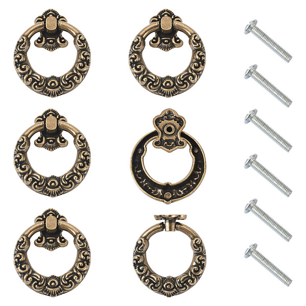 

PandaHall Zinc Alloy Drawer Hanger Handle, with Iron Screw, Cabinet Hardware Supplies, Antique Bronze, 56x44x10mm, Hole: 3.5mm Alloy