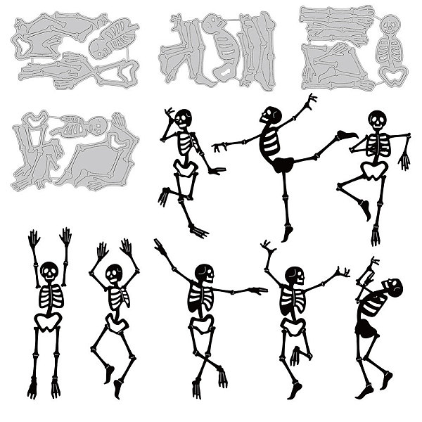 

PandaHall Dia de Muertos Carbon Steel Cutting Dies Stencils, for DIY Scrapbooking, Photo Album, Decorative Embossing Paper Card, Stainless...