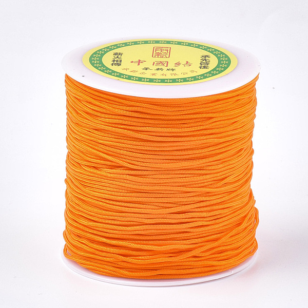 

PandaHall Nylon Thread, Orange, 1.5mm, about 120.29 yards(110m)/roll Nylon Orange