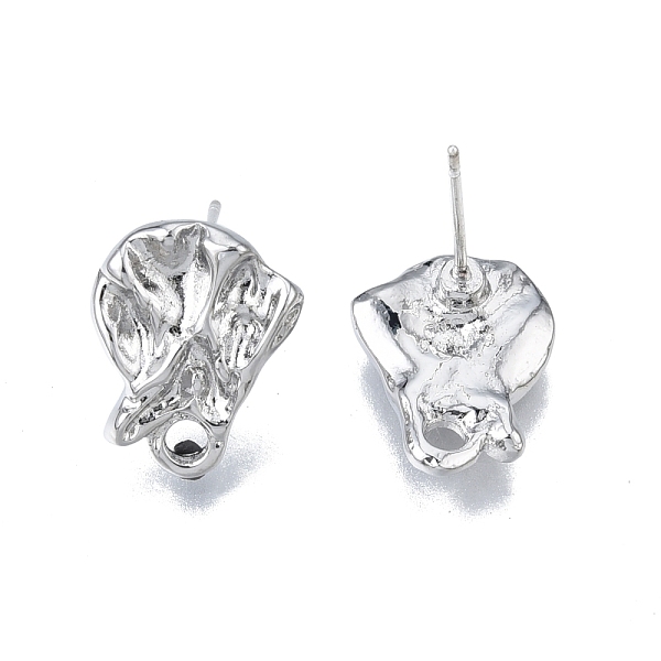 

PandaHall Alloy Stud Earring Findings, with Horizontal Loops and 304 Stainless Steel Pins, Twist Teardrop, Cadmium Free & Nickel Free & Lead...