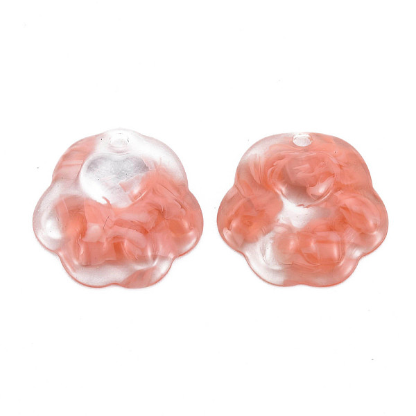 

PandaHall Cellulose Acetate(Resin) Pendants, Flower, Light Salmon, 17.5x17x4mm, Hole: 1.6mm Cellulose Acetate Flower