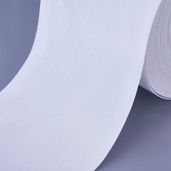 

PandaHall Flat Elastic Rubber Band, White, 15cm Elastic Fibre Flat White