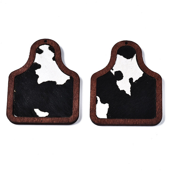 

PandaHall Eco-Friendly Cowhide Leather Big Pendants, with Dyed Wood, Bottle with Leopard Print, Black, 58x45x3mm, Hole: 1.5mm Leather Bottle...