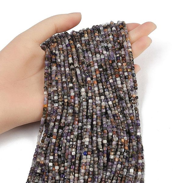 Natural Purple Fluorite Beads Strands