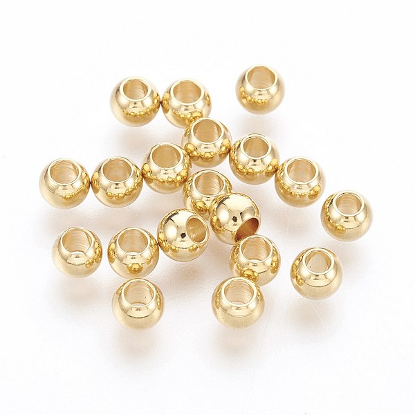 

PandaHall 201 Stainless Steel Beads, Rondelle, Golden, 4x5mm, Hole: 2.5mm 201 Stainless Steel Rondelle