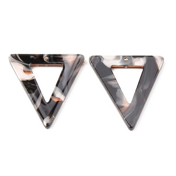 

PandaHall Acrylic Pendants, Triangle, Black, 34x30x2mm, Hole: 1.5mm Acrylic Triangle Black