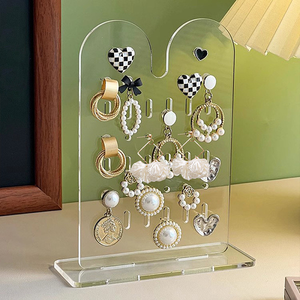 

PandaHall Rabbit Ear Shaped Transparent Acrylic Earring Jewelry Display Stands, Earring Organizer Holder, Clear, 15.5x12cm Acrylic Rabbit...