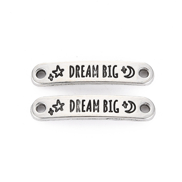 

PandaHall Alloy Connector Charms, Cadmium Free & Lead Free, Oval, Antique Silver, 30x6x1.5mm, Hole: 1.8mm Alloy Oval