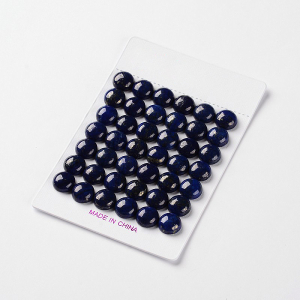 

PandaHall Dyed Natural Lapis Lazuli Gemstone Dome/Half Round Cabochons, 25x7mm Lapis Lazuli Half Round