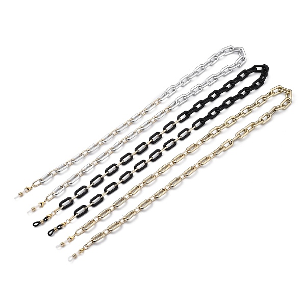 

PandaHall Eyeglasses Chains Sets, Neck Strap for Eyeglasses, with Spray Painted CCB Plastic & Aluminum Cable Chains, 304 Stainless Steel..., Multicolor