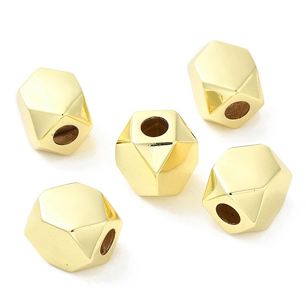 

PandaHall Brass European Beads, Large Hole Beads, Long-Lasting Plated, Lead Free & Cadmium Free, Faceted, Cuboid, Real 18K Gold Plated...