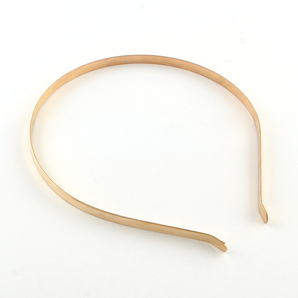 

PandaHall Hair Accessories Iron Hair Band Findings, Golden, 120~125mm Iron