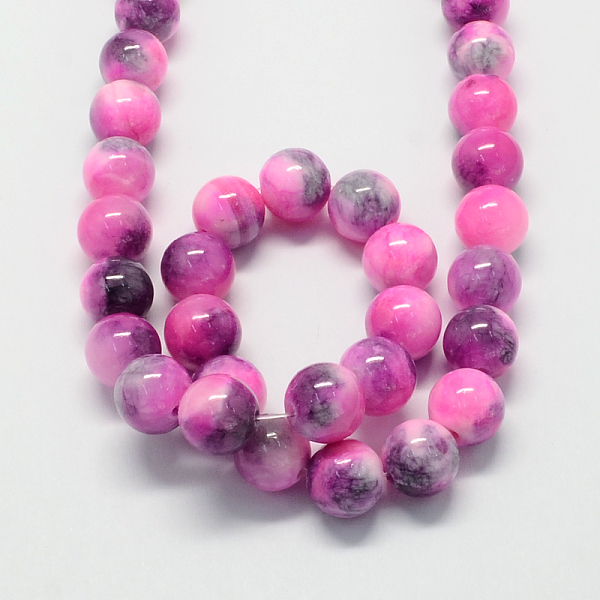 

PandaHall Natural Dyed Persian Jade Gemstone Bead Strands, Round, Deep Pink, 6mm, Hole: 1mm, about 66pcs/strand, 15.7 inch Persian Jade...