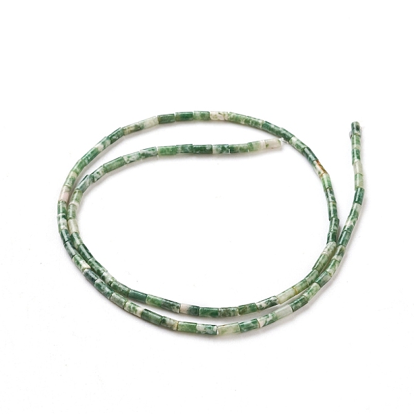 

PandaHall Natural Green Spot Jasper Beads Strands, Column, 4~5x2.2mm, Hole: 0.8mm, about 85~99pcs/Strand, 15.75 inch(40cm) Green Spot Jasper...