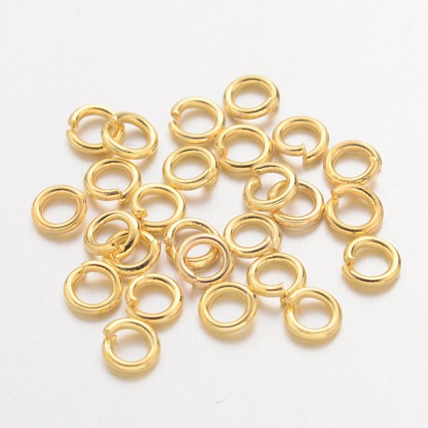 

PandaHall Brass Jump Rings, Cadmium Free & Lead Free, Open Jump Rings, Golden, 20 Gauge, 4x0.8mm, Inner Diameter: 2.4mm, about 1100pcs/50g...
