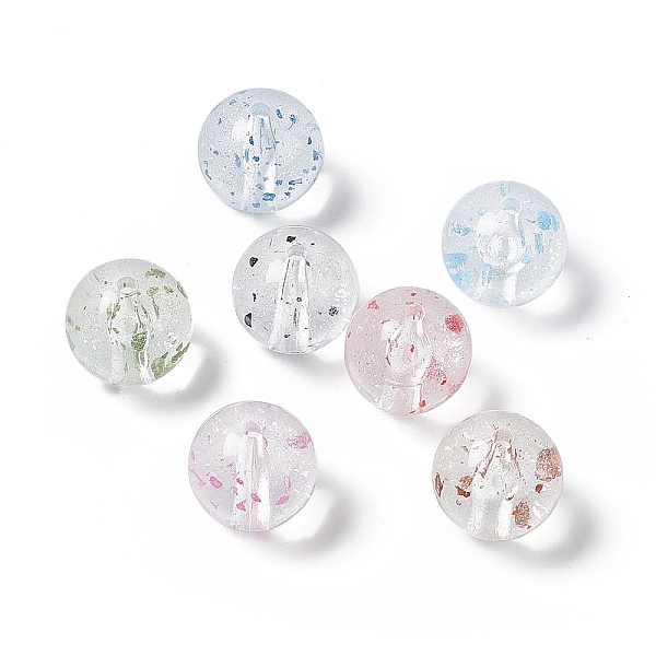 

PandaHall Transparent Acrylic Bead, with Dried Flower Petal, Round, Random Color, 15.5x15mm, Hole: 2mm, 210pcs/500g Acrylic Round Multicolor