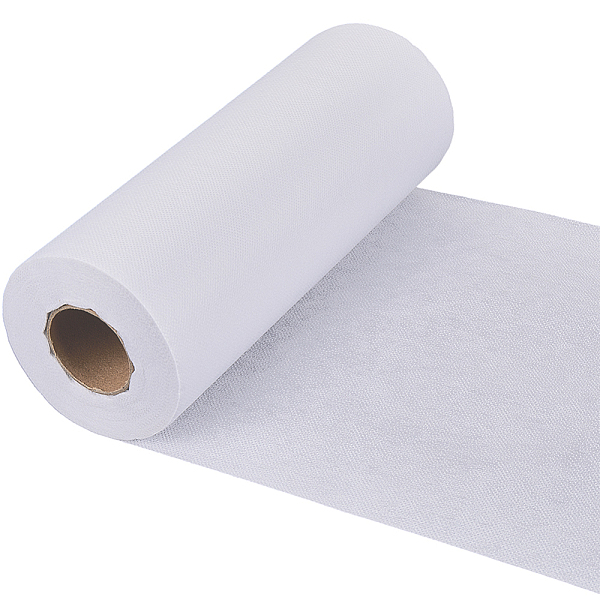 GORGECRAFT Light Weight Non-Woven Fusible Interfacing 8.8 Inch x 22 Yards White Iron-On Polyester Apparel Single-Sided Interfacing for Sewing Quilting DIY Crafts Supplies Bags