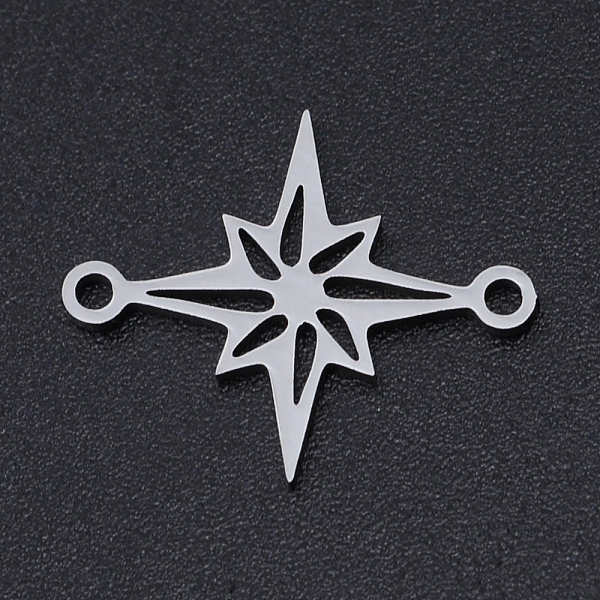 

PandaHall 201 Stainless Steel Links connectors, Laser Cut, Hollow, Star, Stainless Steel Color, 15x18.5x1mm, Hole: 1.4mm 201 Stainless Steel...