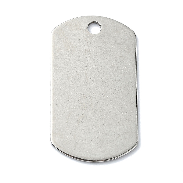 

PandaHall 304 Stainless Steel Stamping Blank Tag Pendants, Laser Cut, Rectangle Charm, Stainless Steel Color, 35x19.5x1mm, Hole: 3mm 304...