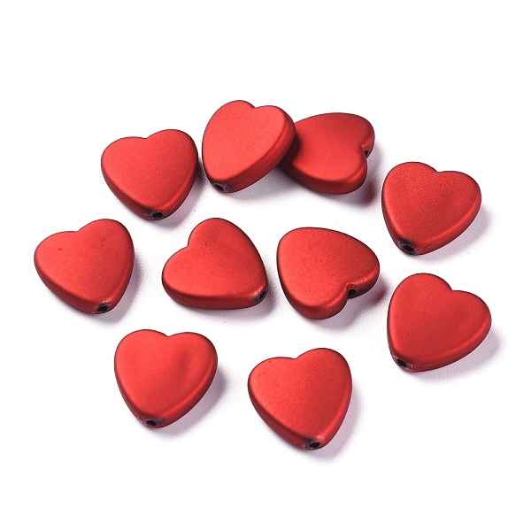 

PandaHall Rubberized Style Acrylic Beads, Heart, Brown, 20x20x6mm, Hole: 2mm Acrylic Heart Red