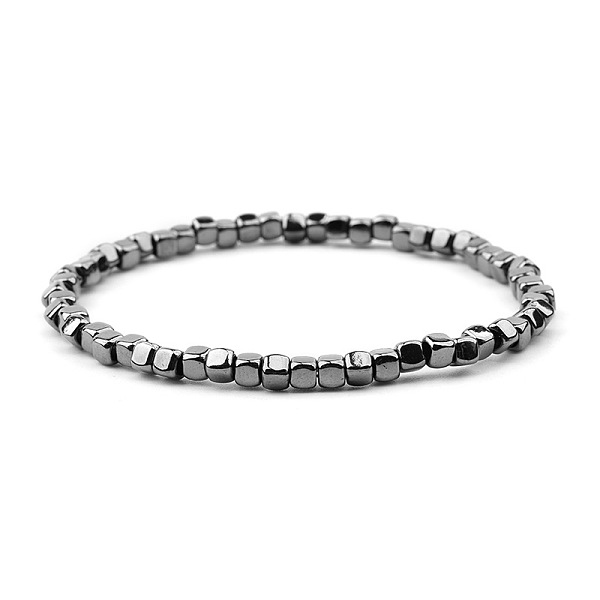 

PandaHall Gold-tone Miyuki Elastic Crystal Beaded Bracelet with Acrylic Tube Beads Other Black