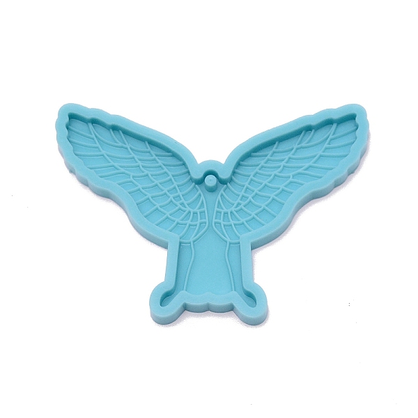 

PandaHall DIY Silicone Jewelry Molds, Resin Casting Molds, for UV Resin & Epoxy Resin Jewelry Making, Wing, Deep Sky Blue, 54x74.5x5.5mm...