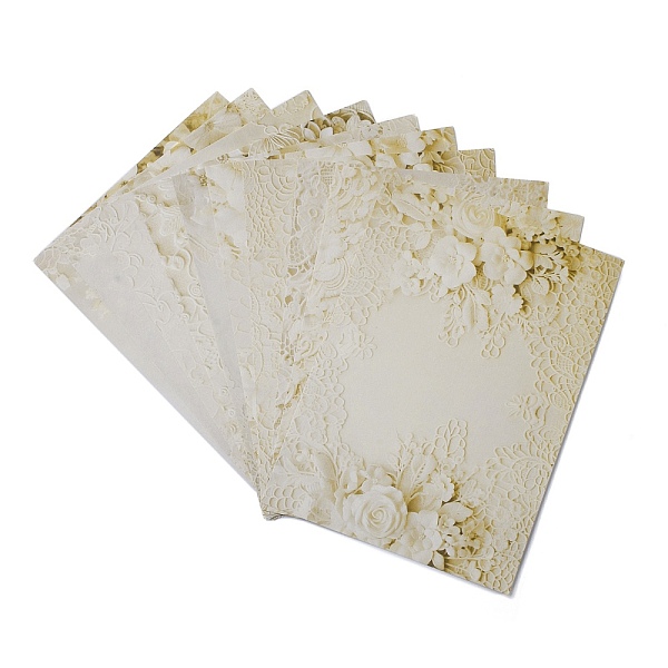 

PandaHall 30 Sheets 10 Styles Vintage Lace Flower Scrapbook Paper Pads, for DIY Album Scrapbook, Greeting Card, Background Paper, Antique...