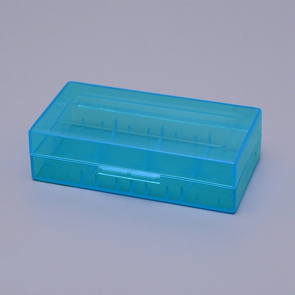 PandaHall Plastic Battery Storage Box, Rectangle, Deep Sky Blue, 4.25x7.7x2.1cm, Inner Size: 3.75x7.3cm Plastic Rectangle