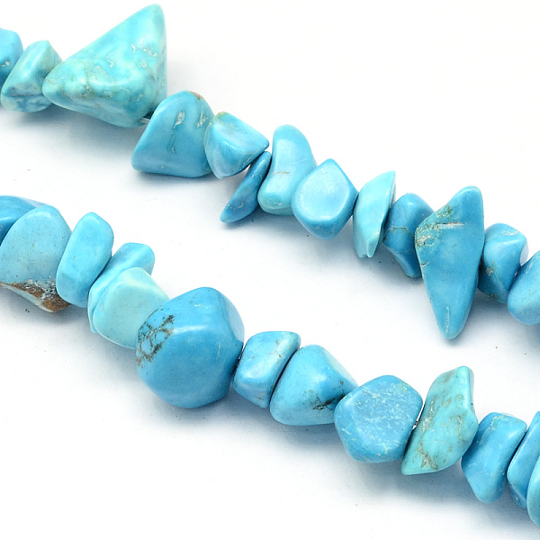 

PandaHall Dyed Synthetic Turquoise Stone Bead Strands, Chip, 8~18x6~12x3~7mm, Hole: 1mm, about 160pcs/strands, 34.6 inch Synthetic Turquoise...