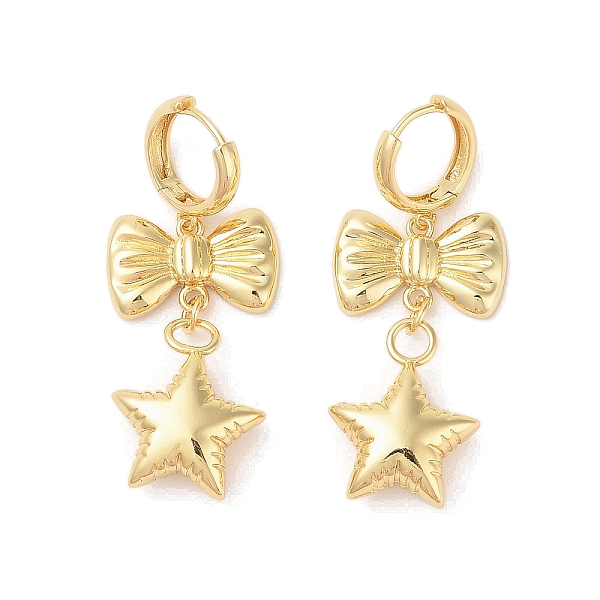 Bowknot Brass Hoop … - image