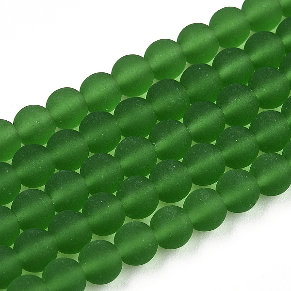 

PandaHall Transparent Glass Beads Strands, Frosted, Round, Green, 4~4.5mm, Hole: 0.8mm, about 97~99pcs/strand, 14.76 inch~14.96 inch...