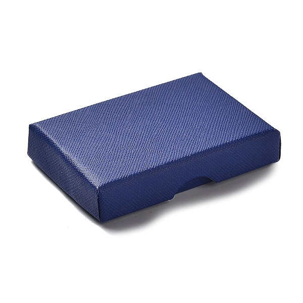 

PandaHall Cardboard Jewelry Set Boxes, with Sponge Inside, Rectangle, Blue, 7.05~7.15x5.05x1.55~1.6cm Paper Rectangle Blue