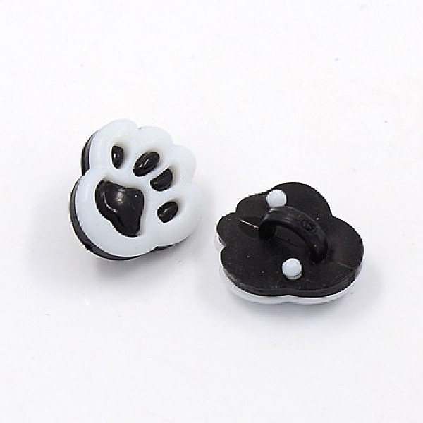 

PandaHall Acrylic Shank Buttons, 1-Hole, Dyed, Palm, Black, 13x12x4mm, Hole: 3mm Acrylic Palm Black
