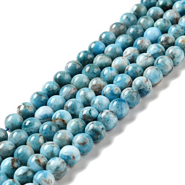 

PandaHall Natural Apatite Beads Strands, Round, 8mm, Hole: 0.9mm, about 51pcs/strand, 14.96 inch(38cm) Apatite Round