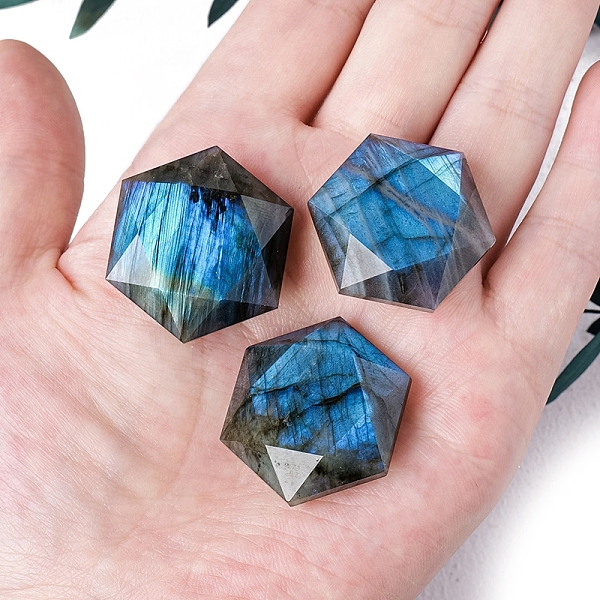 

PandaHall Natural Labradorite Star of David Figurines Statues for Home Office Desktop Decoration, 30mm Labradorite Star of David