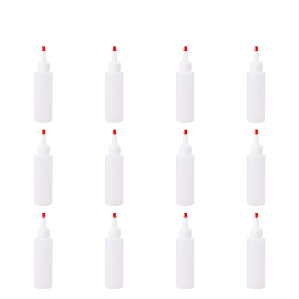

PandaHall Plastic Glue Bottles, White, 125x42x1.2mm, 12pcs/set Plastic White